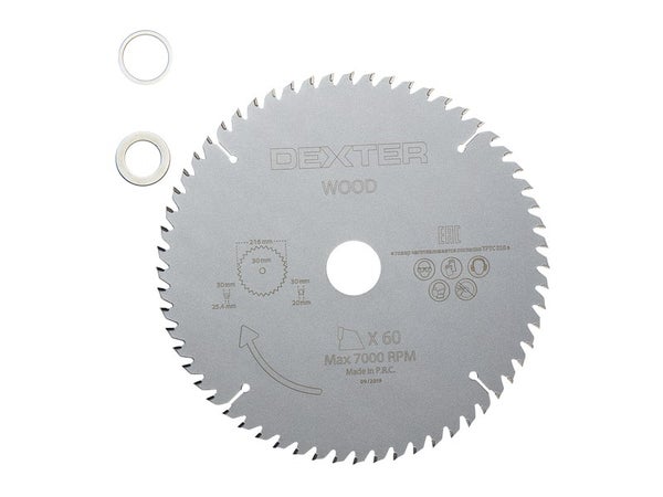 Lame De Scie Circulaire Pour Bois Dur Dexter Coupe Nette 216 X 30 Mm