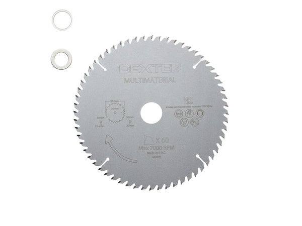 Lame De Scie Circulaire Pour Aluminium Et Bois Dexter 216 X 30 Mm