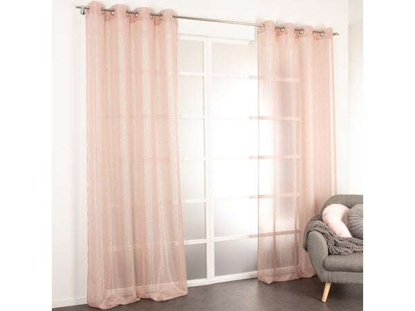 Voilage Transparent, Briana Rose Argent L.135 X H.260 Cm