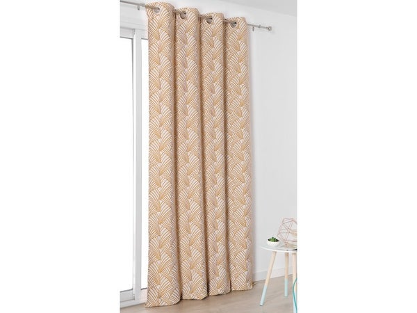 Rideau Tamisant, Ardeco Moutarde L.135 X H.250 Cm Linder