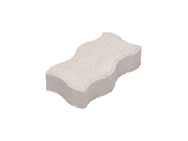 Pavé Béton Vibrocompressé S, Ivoire L.24.5 Cm X L.12.5 Cm X Ep.6 Mm