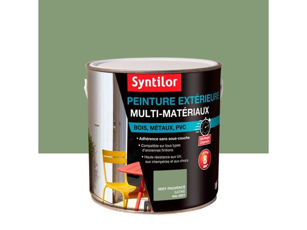 Peinture multimatériaux Extérieur Syntilor Vert Provence Satiné 2 L