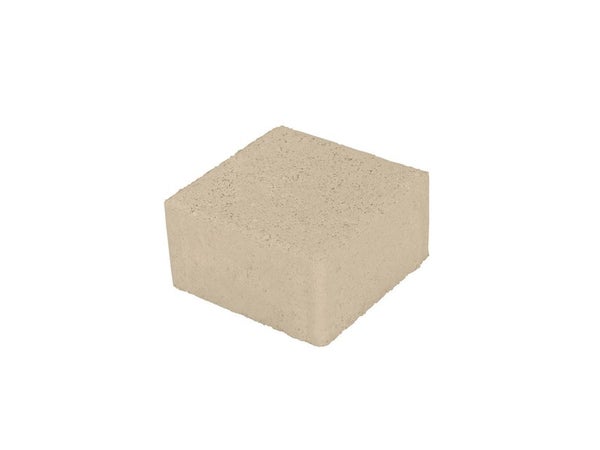 Pavé Béton Korrus, Ivoire L.12.5 Cm X L.12.5 Cm X Ep.45 Mm