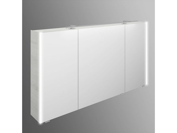 Armoire de toilette lumineuse l. 133.2 cm H. 70.3 cm, effet chêne danois Image