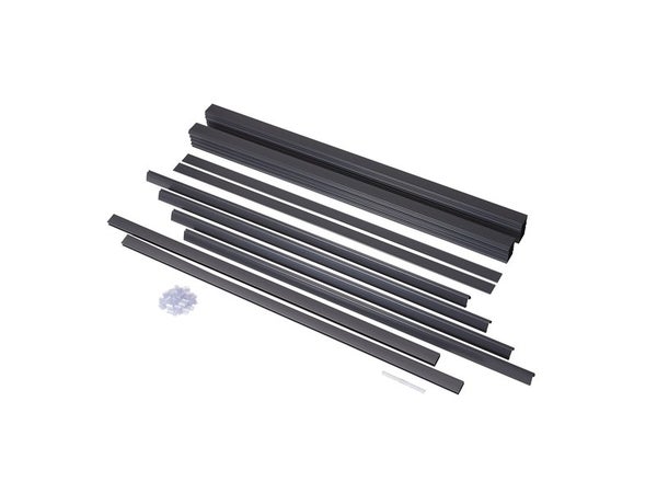 Kit Lamelles Occultantes Rigides Lixo Pvc, H.190 X L.250 Cm Gris Foncé, Dirickx