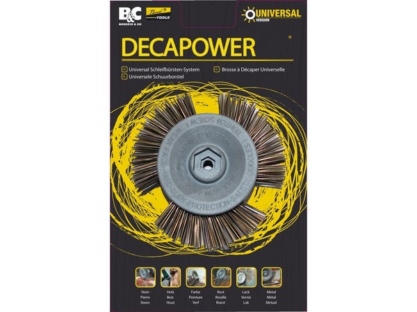 Brosse Multifonction Pour Bois Et Pierre Passat Decapower, Diam.100 Mm