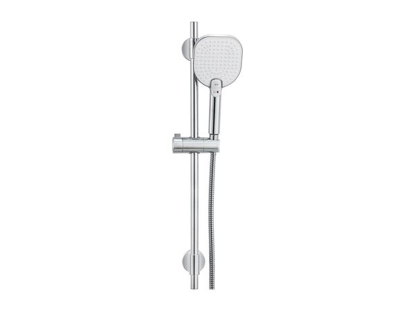 Pommeau de douche 3 jets, flexible et barre, SENSEA Remix, chromé