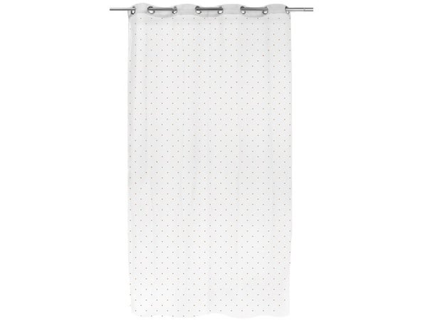 Voilage Tamisant, Swan Blanc Et Doré L.140 X H.250 Cm