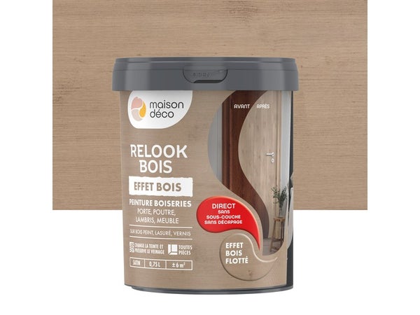Peinture Relook bois naturel effet bois 0,75L - MAISON DECO - Mr
