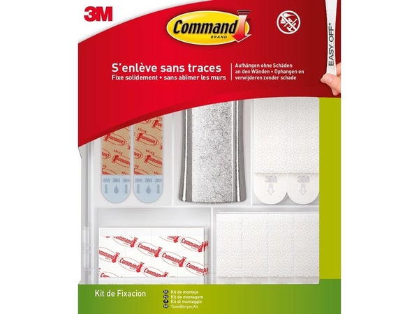 Lot de 48 languettes adhésives multi-usages COMMAND blanc