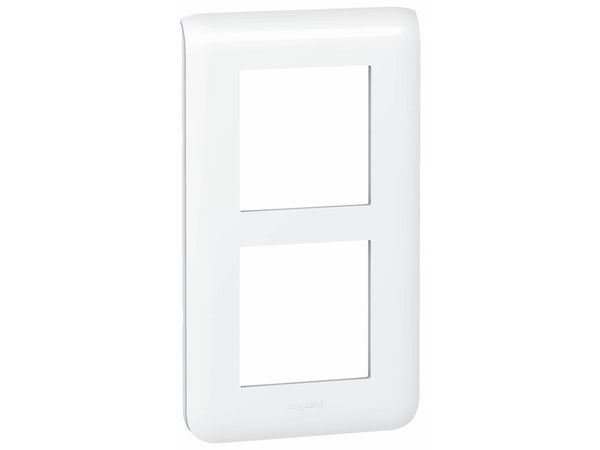 Plaque Double Vertical Mosaic, Legrand Blanc