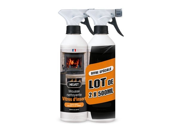 Nettoyant Insert Mousse 0,5L Lot 2 Helvet