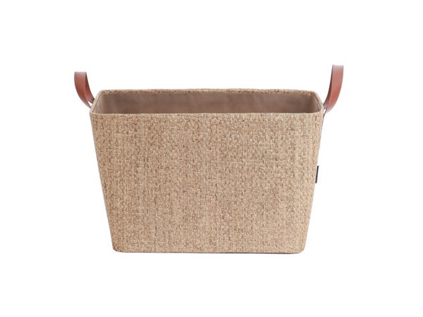 Panier à bûches naturel Campa Carré, LE MARQUIER, L.57 x H.36 cm