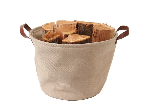 Panier à bûches sable LE MARQUIER Teahupo L.50 X H.34 cm