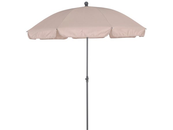 Parasol pied central NATERIAL Bigrey beige hexagonal, L.200 x l.200 cm