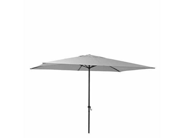 Parasol pied central Polar anthracite rectangulaire, L.300 x l.194 cm