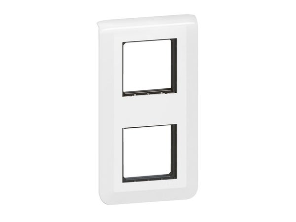 Support Et Plaque Double Vertical Mosaic, Legrand, Blanche