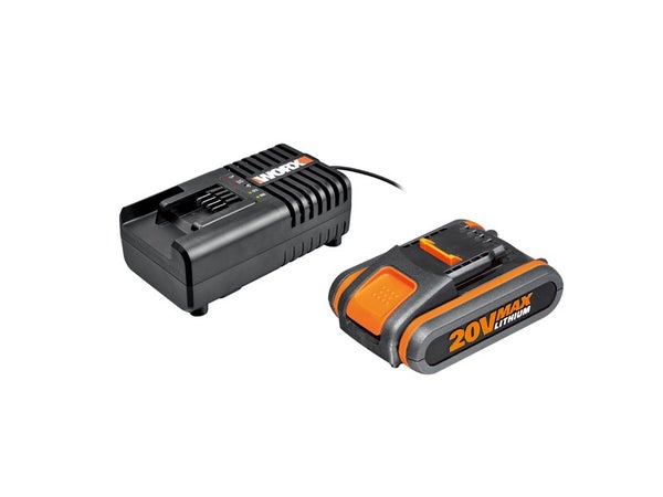 Pack Batterie 20V/2Ah + Chargeur Worx Wa3601 