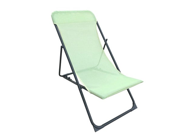 Relax de jardin Biganos en acier vert