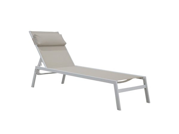 Bain de soleil en acier Riba beige