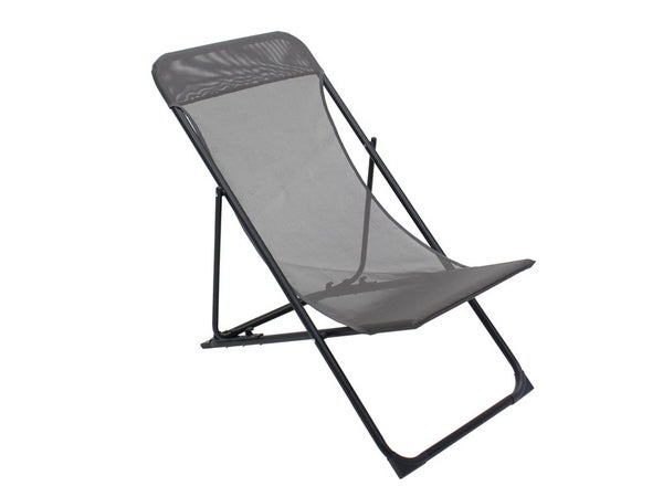 Relax de jardin en acier BIGANOS gris