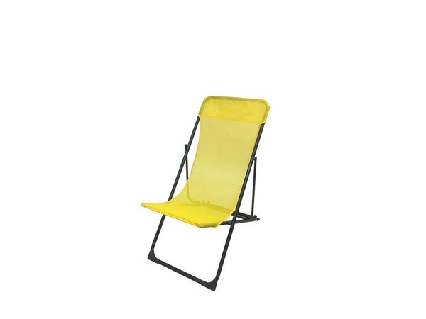 Relax de jardin Biganos en acier jaune / doré