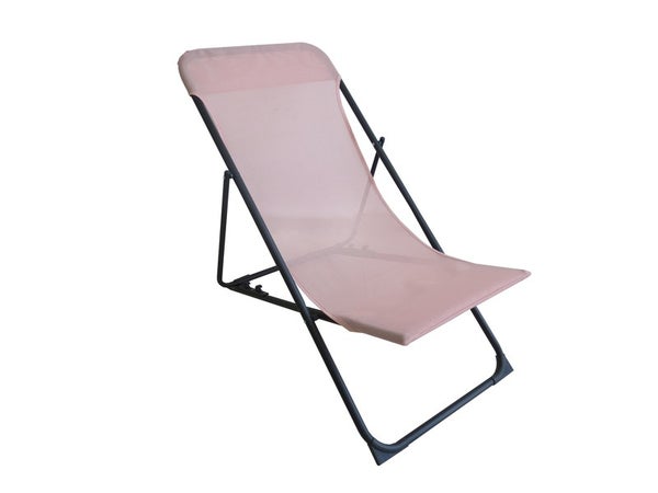 Relax de jardin en acier BIGANOS rose kiss