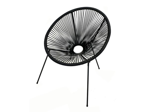 Chaise de jardin Acapulco en acier noir