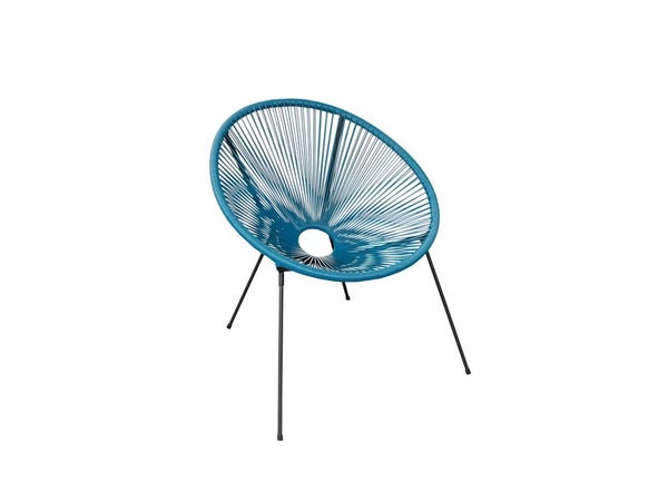 Chaise de jardin Acapulco en acier bleu
