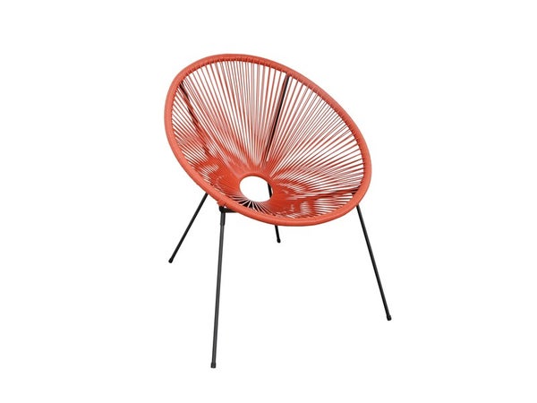Chaise de jardin Acapulco en acier orange / cuivré