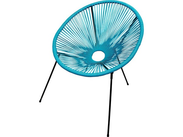 Chaise de jardin Acapulco en acier bleu