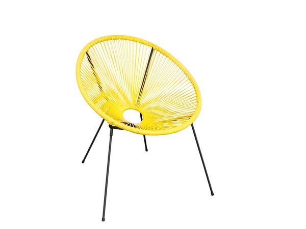 Chaise de jardin Acapulco en acier jaune / doré