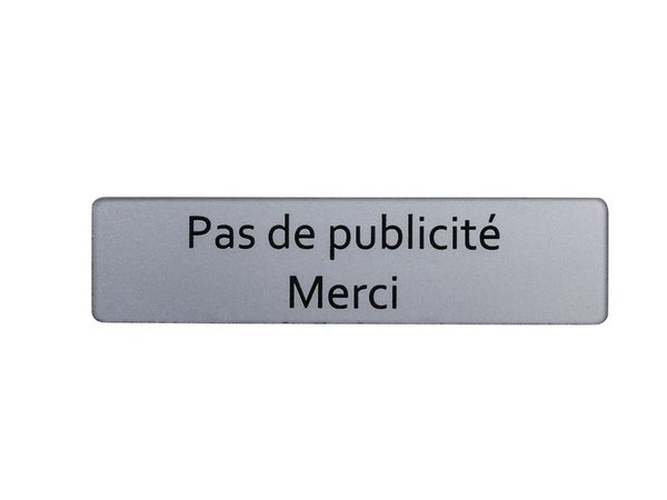 Plaque Stop Publicité H.2.5 X L.10 X P.0.2 Cm Renz