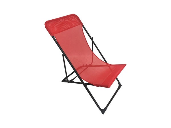 Relax de jardin Biganos en acier rouge