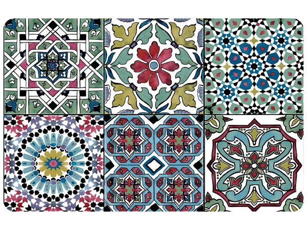 Nappe cirée manhattan java feuillage vert 140 cm x 20 m