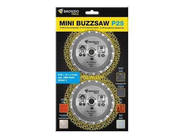 Lot De 2 Lames Multi-Matériaux Passat Outillage Pour Mini-Scie Buzz Saw P25