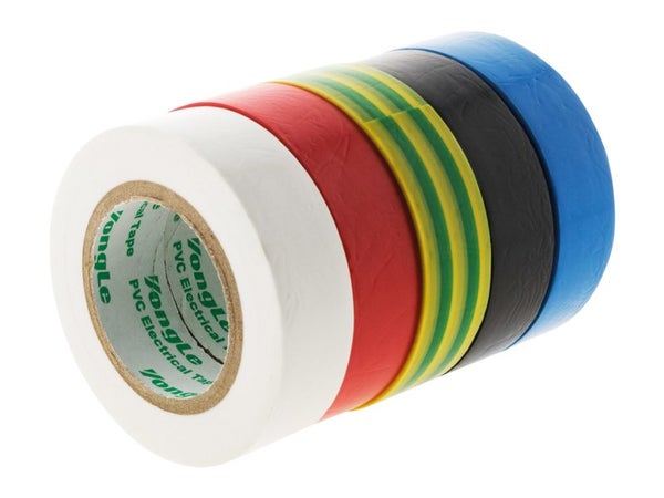 Lot De 5 Rubans Adhésifs, Zenitech, L.10 M X L.15 Mm Multicouleur