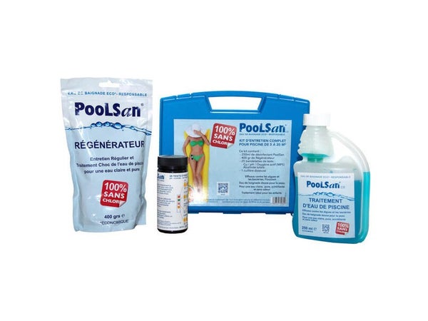 Kit d'entretien N1 pour piscine POOLSAN,100% sans chlore,0.7 kg
