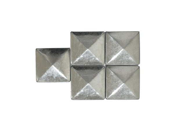 Lot De 5 Chapeaux Acier Galvanisé Pyramide Gris, H.5 X L.7 X P.7 Cm