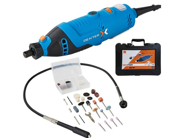 Outil multifonction filaire DEXTER DP5, 150 W, avec 62 accessoires