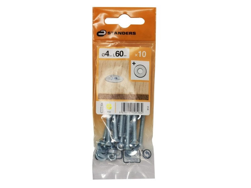 100 Boulons à Tête Fraisée En Acier Inoxydable 304HC - M2.5 X 10 Mm - Neuf Marque Uxcell