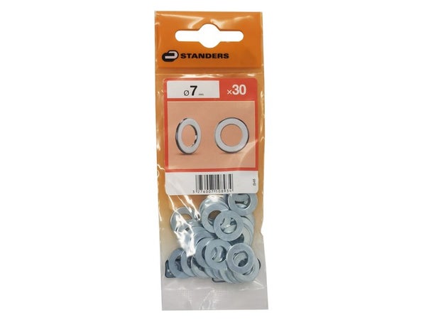 Rondelles Acier Carbone Zingué, Diam.7.4 Mm Standers