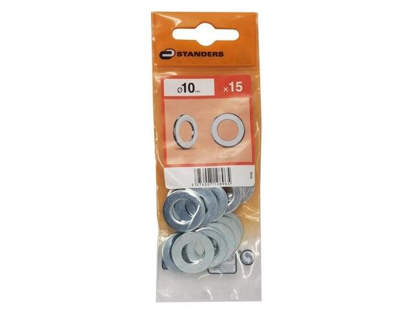 Rondelles Acier Carbone Zingué, Diam.10.5 Mm Standers