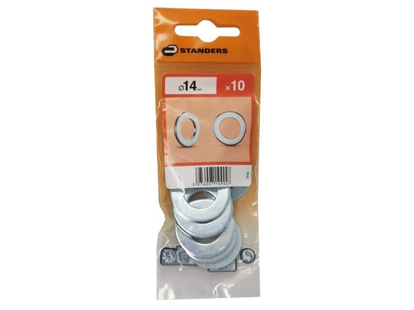 Rondelles Acier Carbone Zingué, Diam.15 Mm Standers