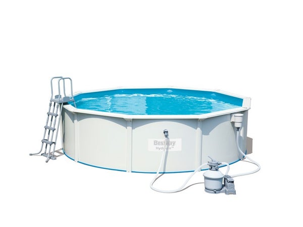 Piscine, pvc 56384 BESTWAY, rond Diam.4.6 x L.4.6 x l.4.6 x H.1.2 m