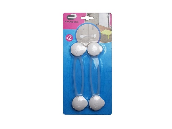 Lot De 2 Loquets Blanc  Pour Placard Standers 16Cm