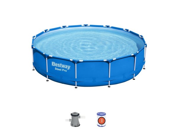 Piscine hors-sol STEEL PRO BESTWAY, diam. 3,96 m x H. 0,84 m