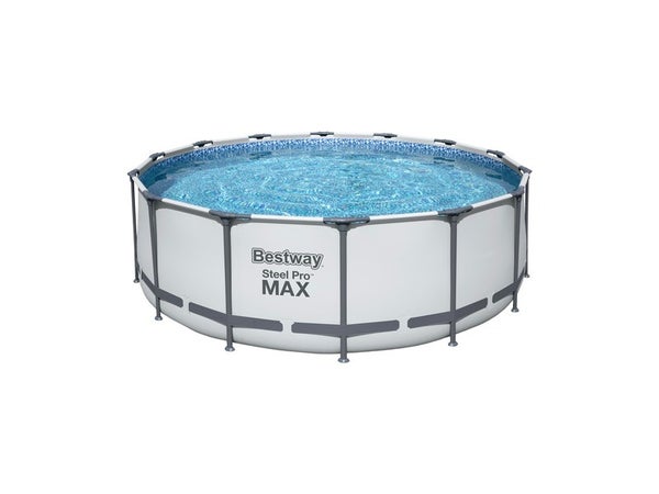 Piscine hors-sol STEEL PRO BESTWAY, L.4.27 m x l.4.27 m x H. 1,22 m