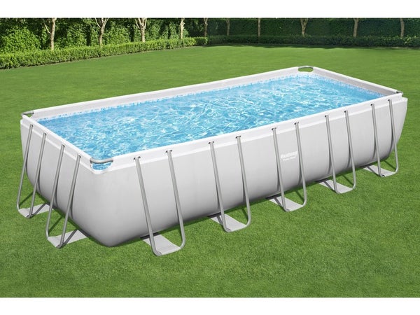 Piscine hors-sol tubulaire POWERSTEEL BESTWAY, L.6,40 x l.2,74 x H. 1,32 m