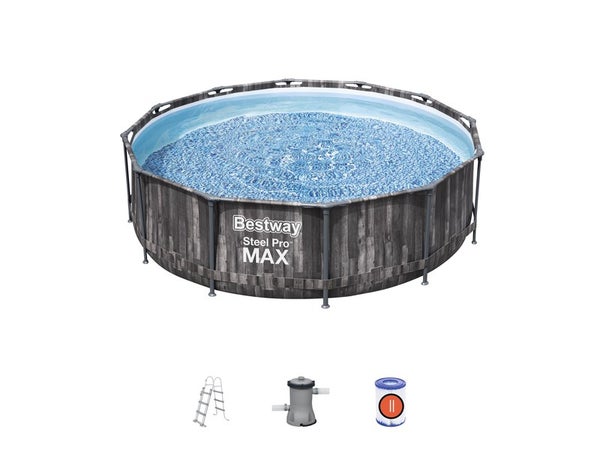 Piscine hors-sol STEEL PRO BESTWAY, diam. 3,66 m x H. 1 m